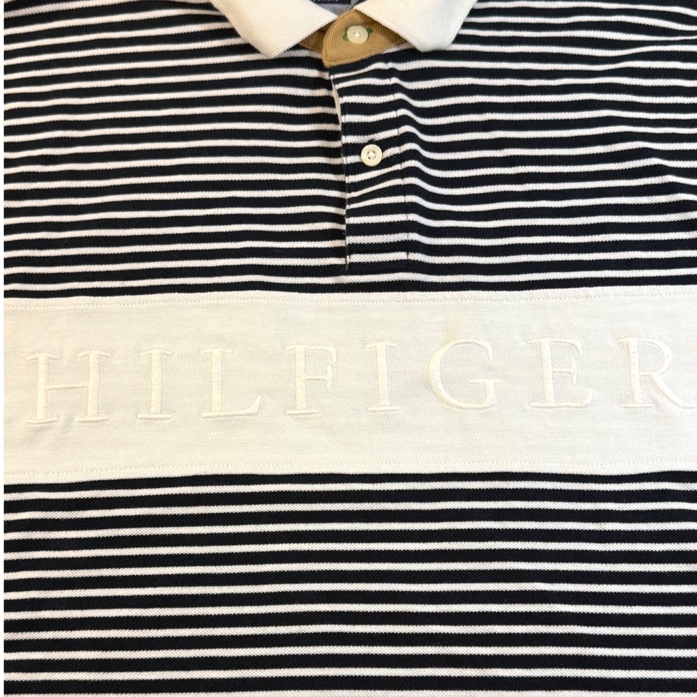 Tommy Hilfiger Mens Striped Polo Shirt Short Sleeve Logo Casual Size XXL - Picture 7 of 7